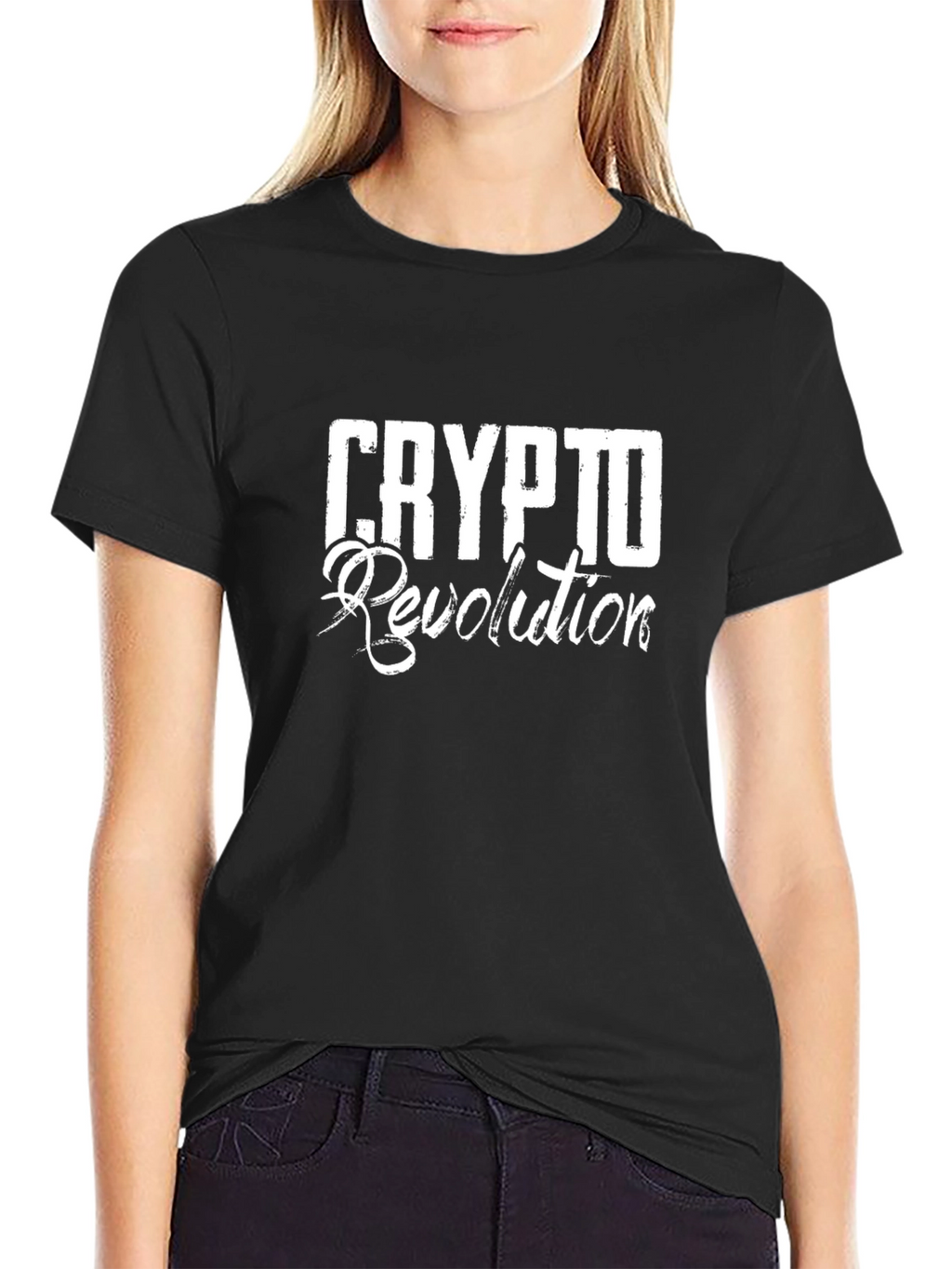 Crypto Revolution Black Graphic T-Shirt