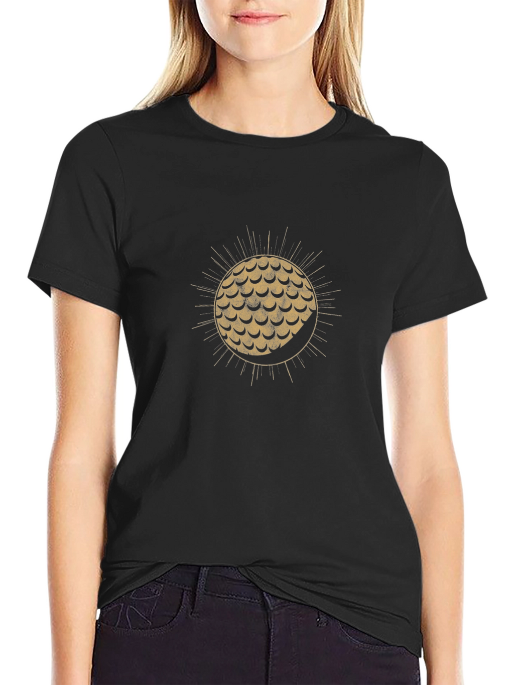 Lunar Sun Graphic Black T-Shirt