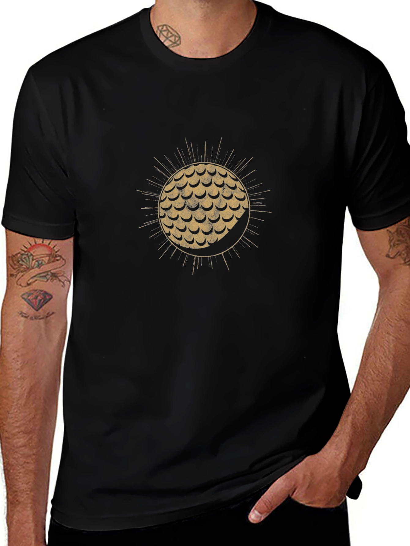 Lunar Sun Graphic Black T-Shirt