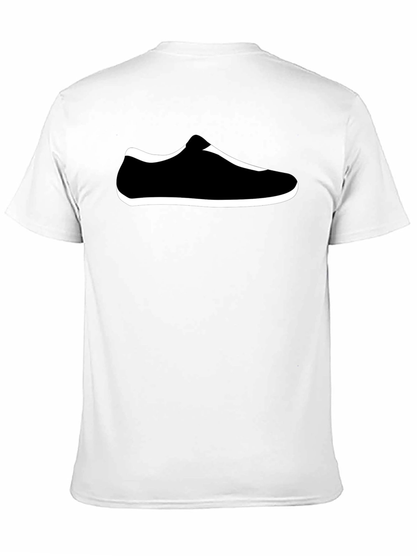 Black T-Shirt with Shoe Graphic