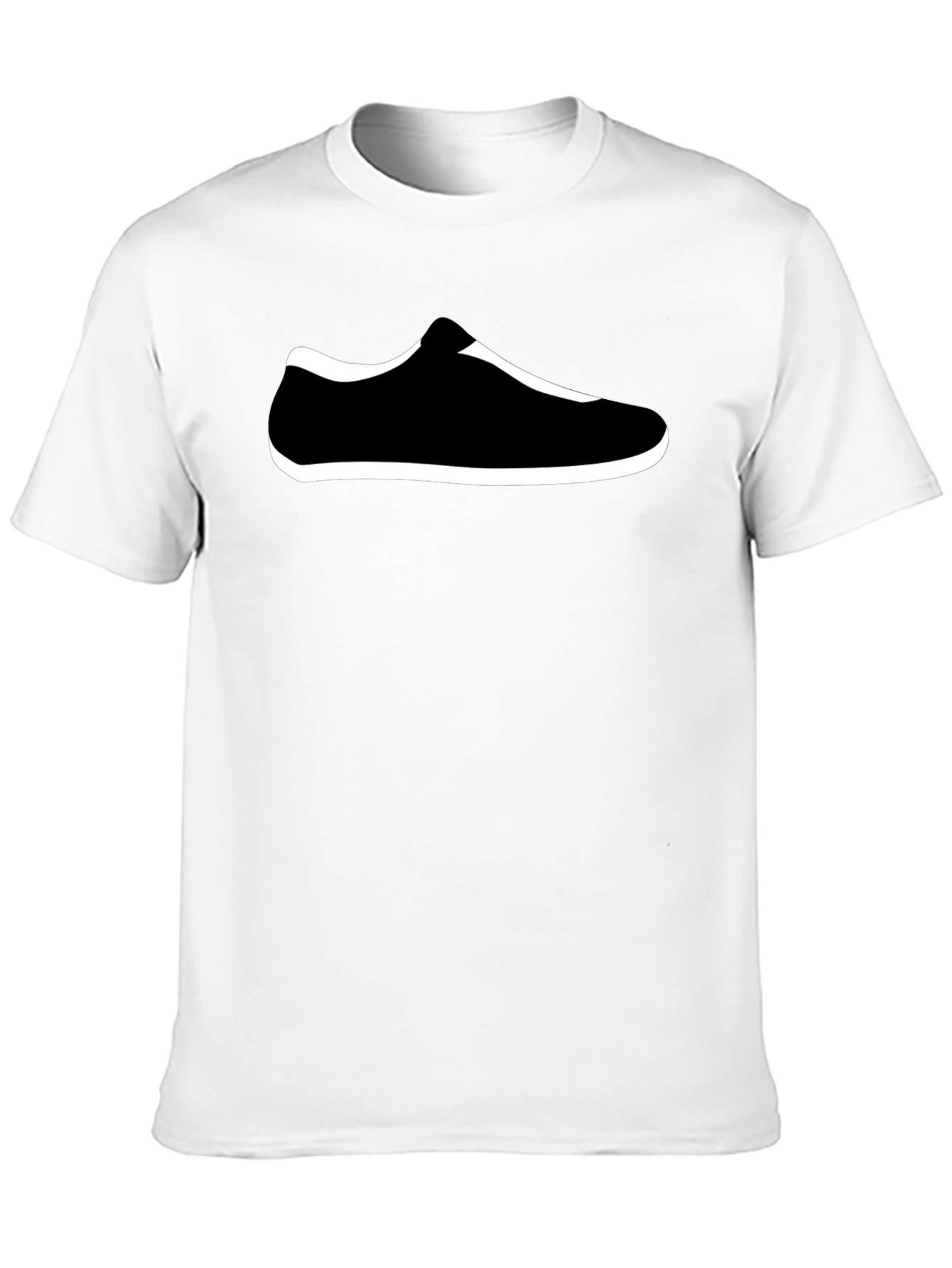 Black T-Shirt with Shoe Graphic