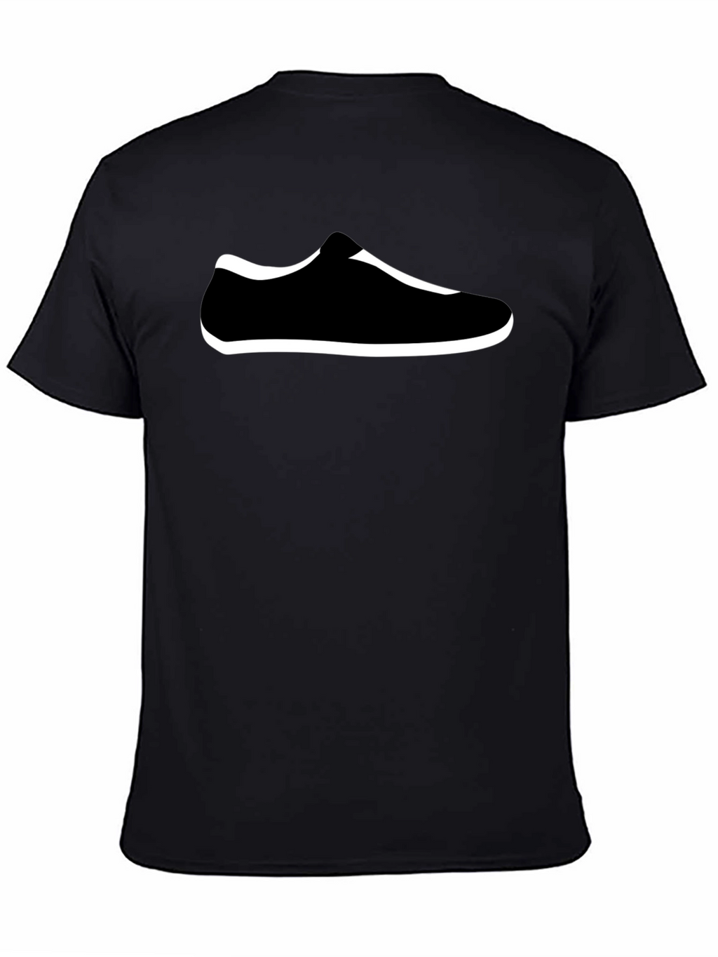 Black T-Shirt with Shoe Graphic