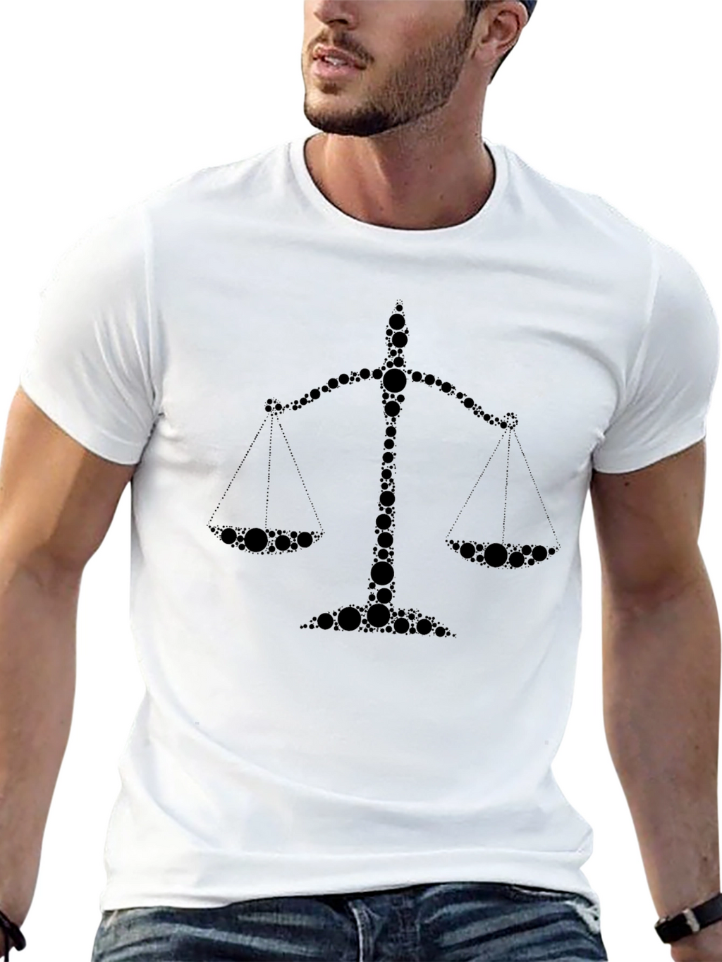Scales of Justice Graphic T-Shirt - Black