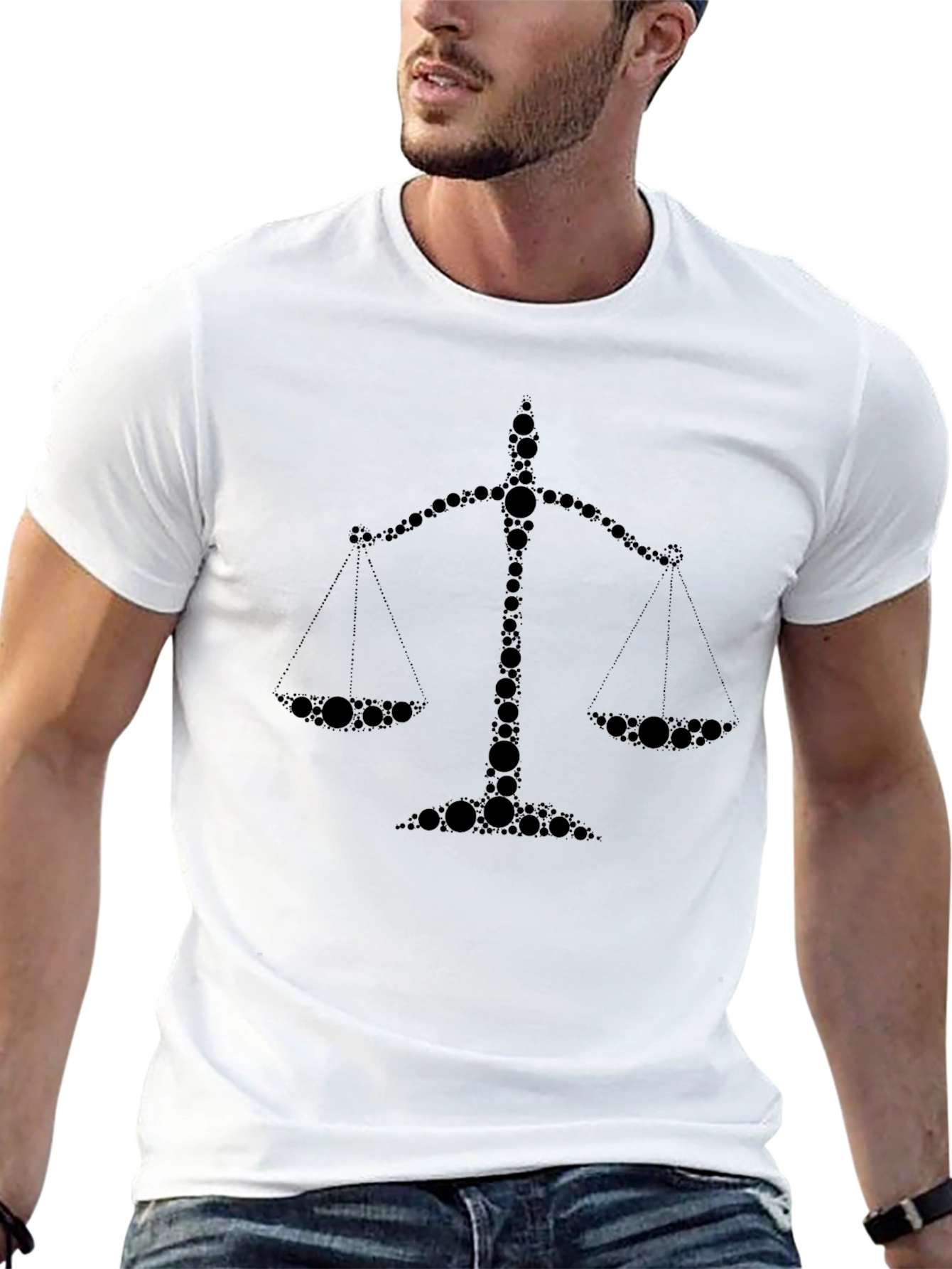 Scales of Justice Graphic T-Shirt - Black