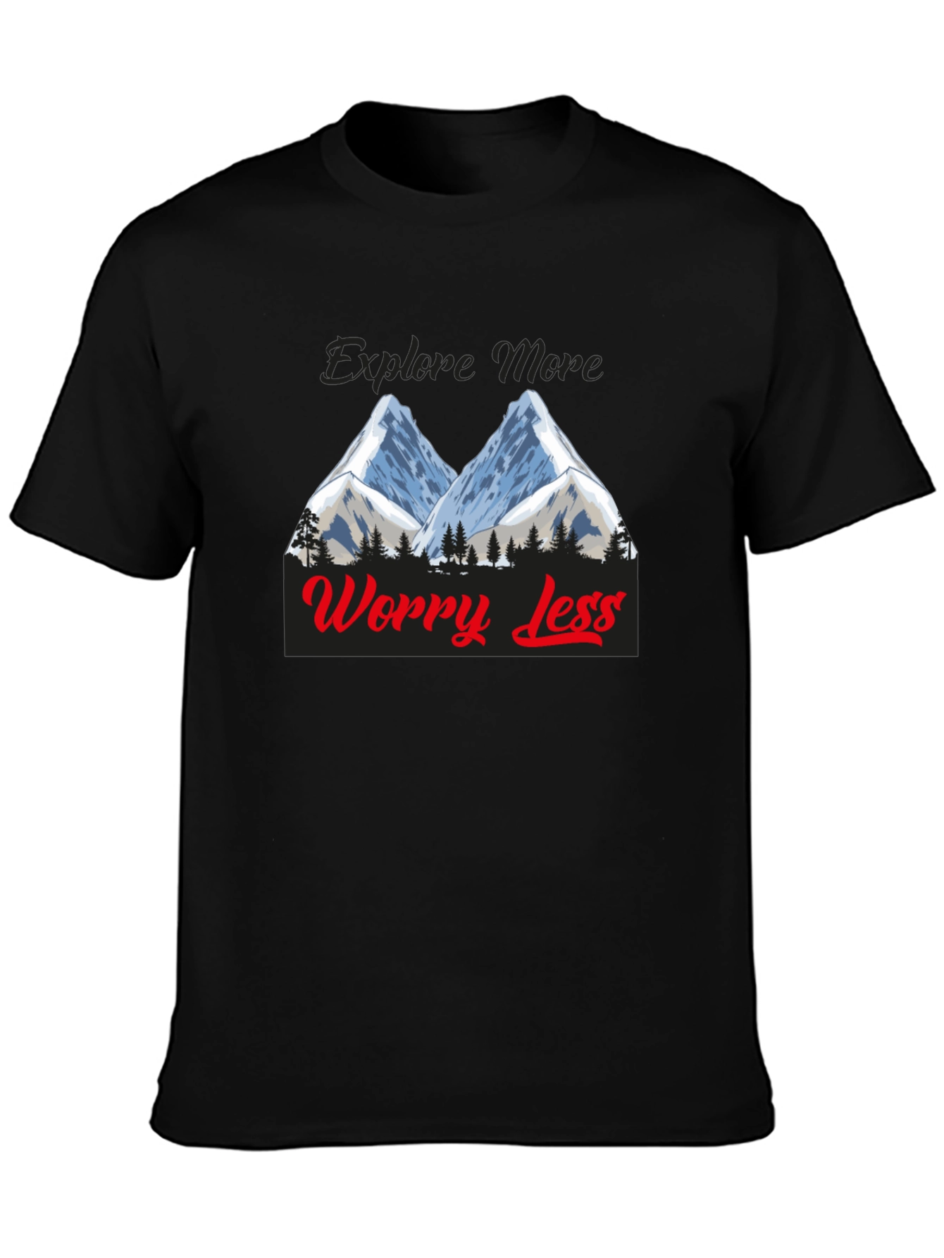 Explore More Worry Less Mountain Graphic Tee