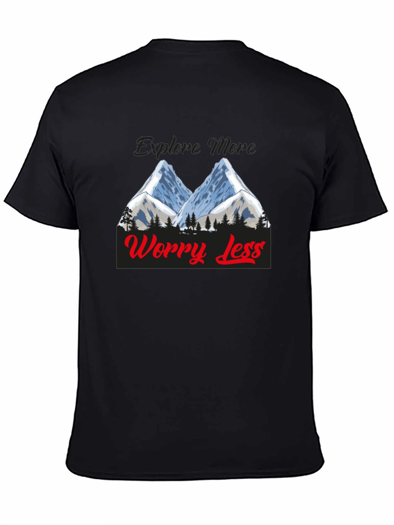 Explore More Worry Less Mountain Graphic Tee