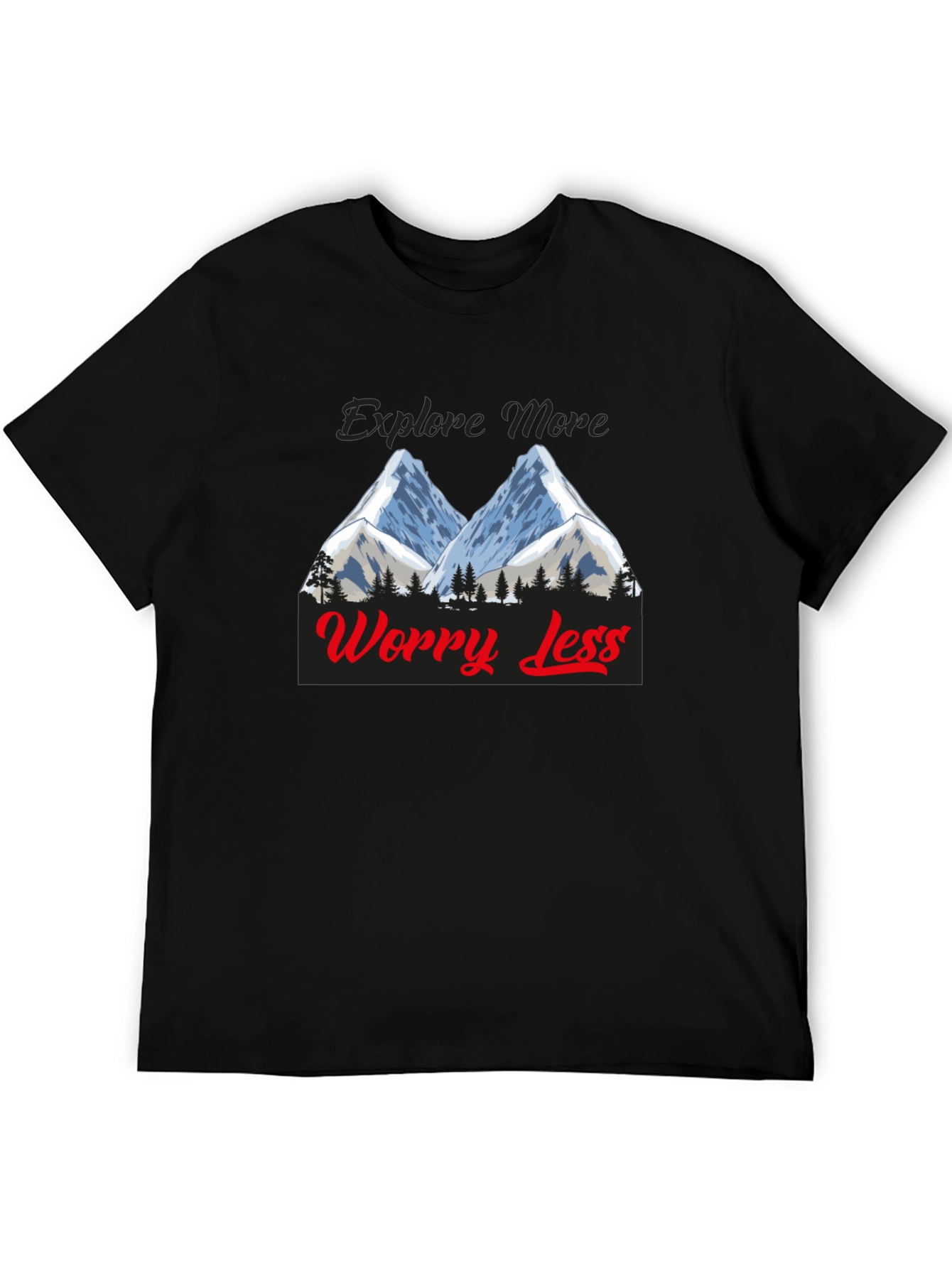 Explore More Worry Less Mountain Graphic Tee
