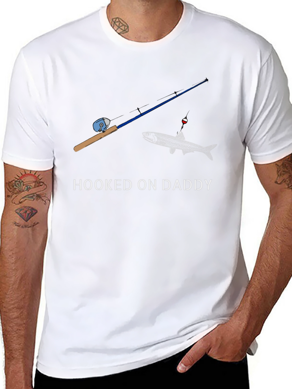 Hooked on Daddy Fishing T-Shirt