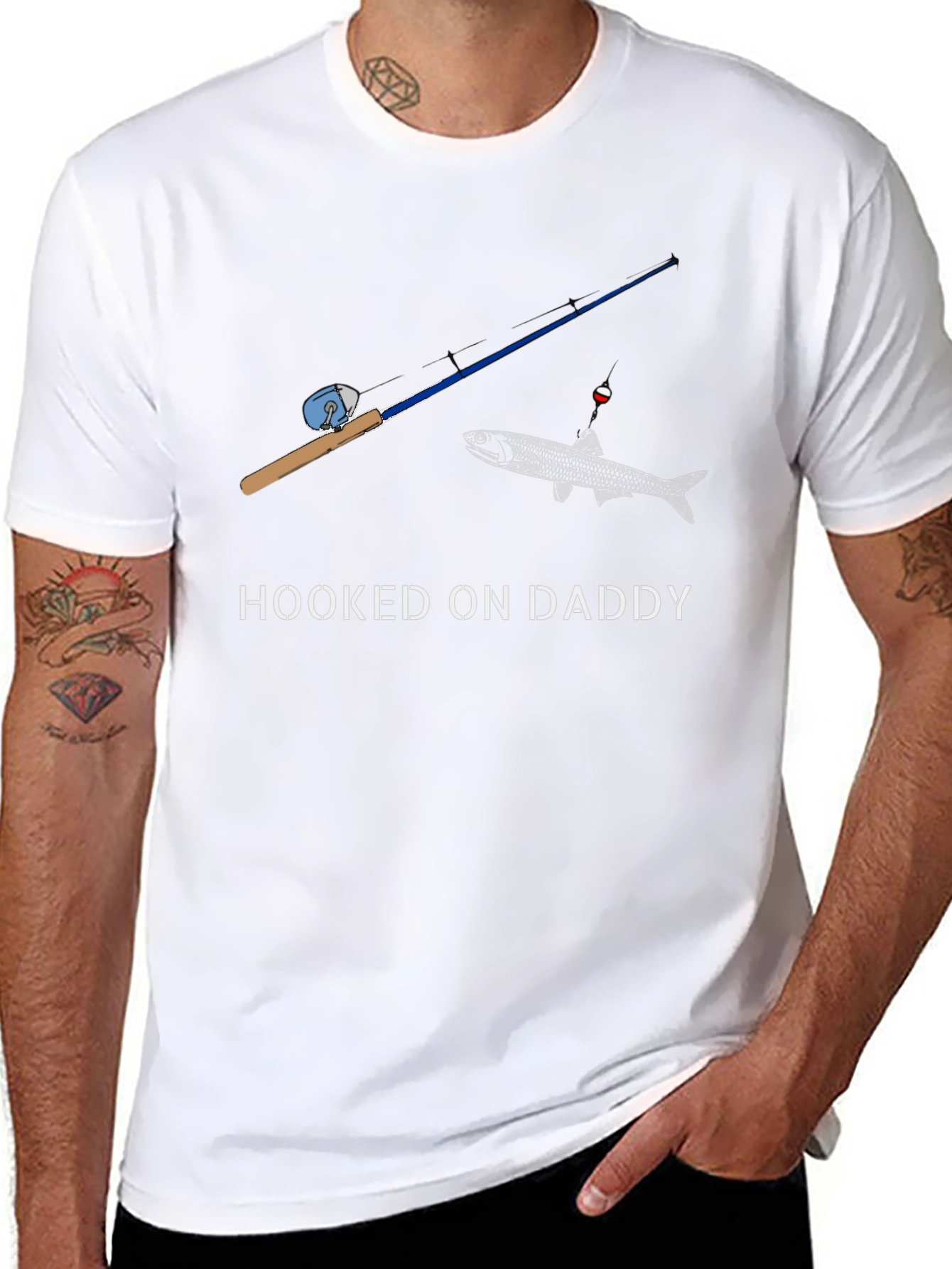 Hooked on Daddy Fishing T-Shirt