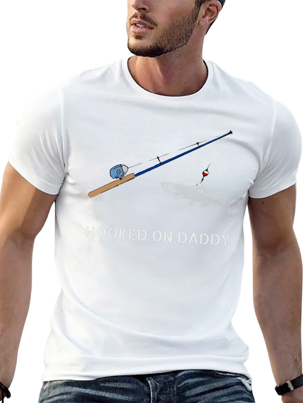 Hooked on Daddy Fishing T-Shirt
