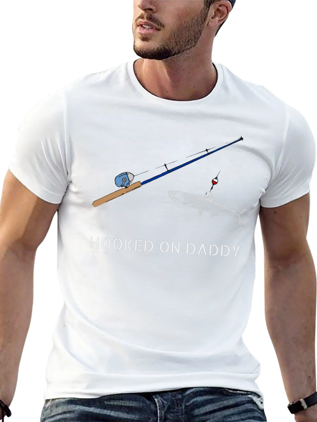 Hooked on Daddy Fishing T-Shirt