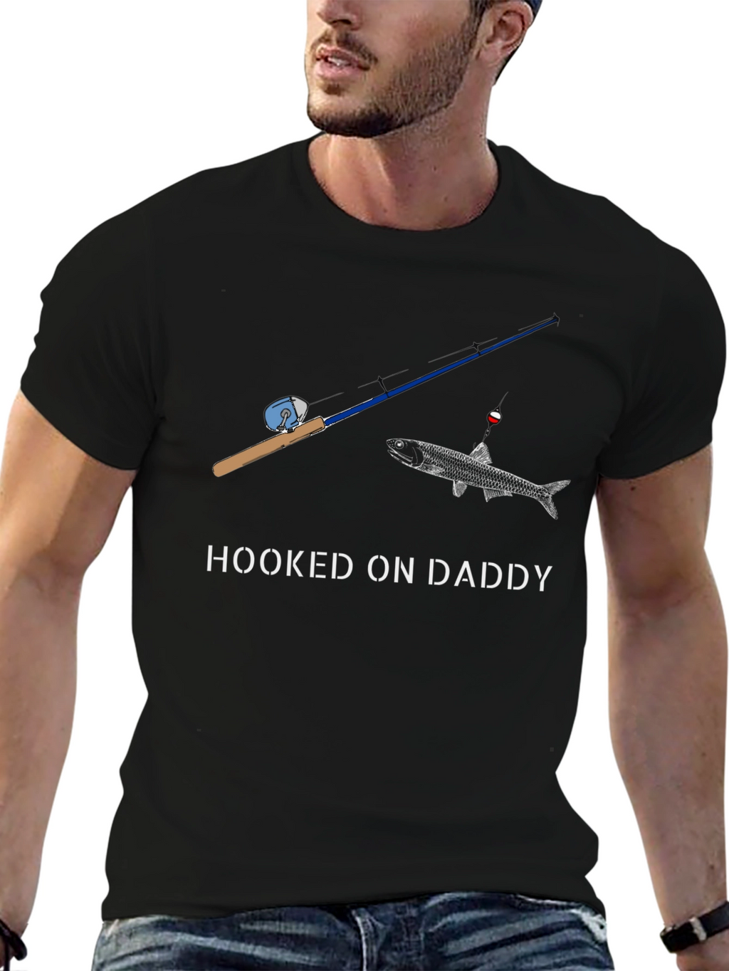 Hooked on Daddy Fishing T-Shirt