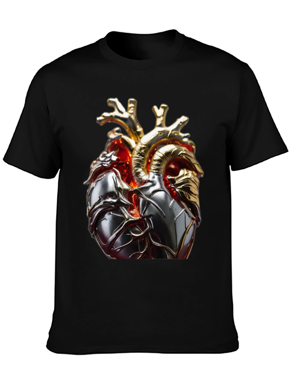 Anatomical Heart Graphic Tee - Modern Style