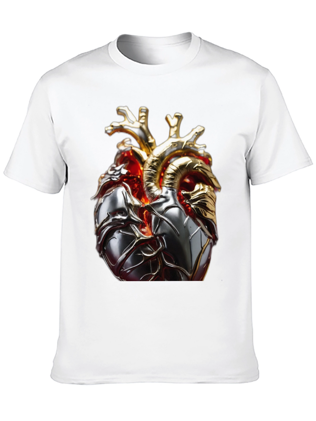 Anatomical Heart Graphic Tee - Modern Style