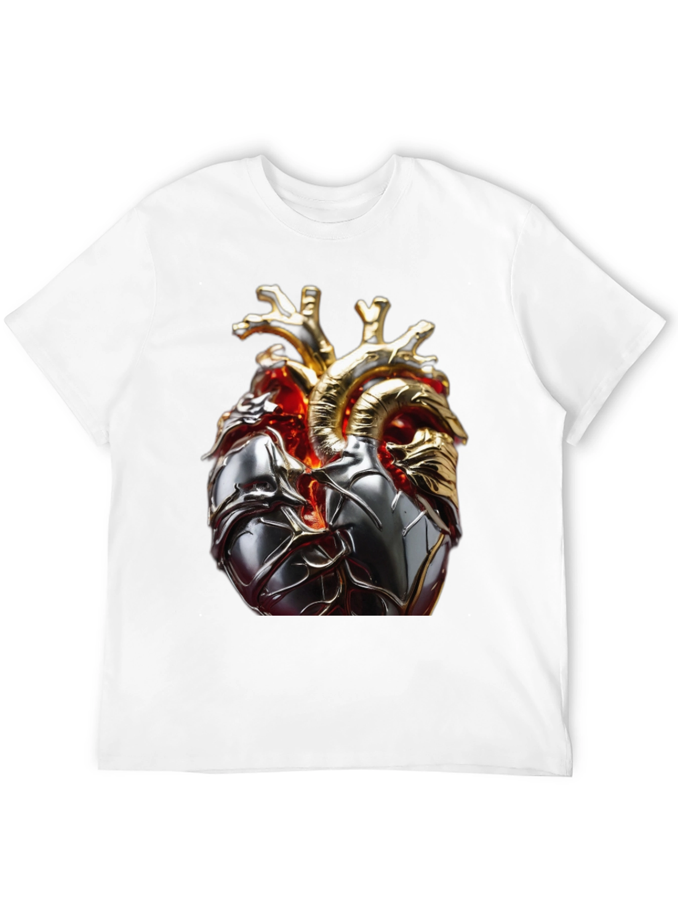 Anatomical Heart Graphic Tee - Modern Style
