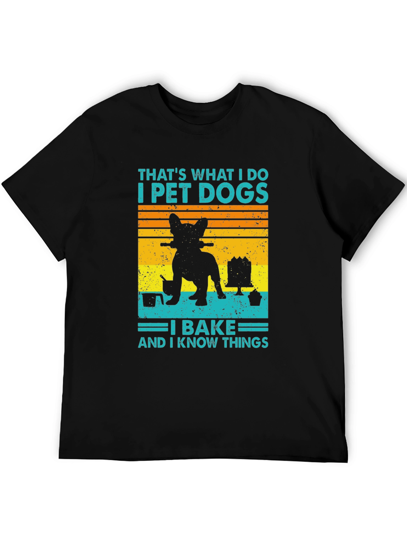 Dog Baking T-Shirt – Funny “I Pet Dogs I Bake” Graphic Tee