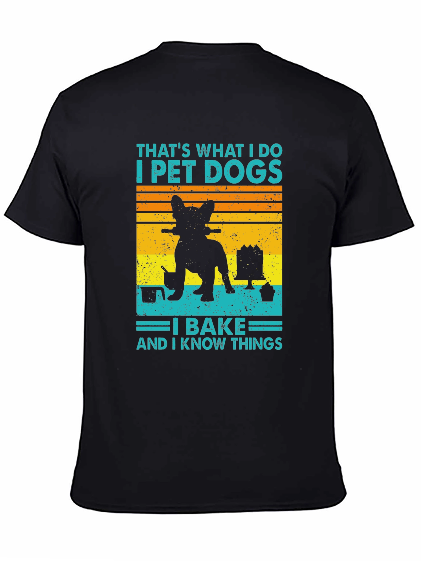 Dog Baking T-Shirt – Funny “I Pet Dogs I Bake” Graphic Tee