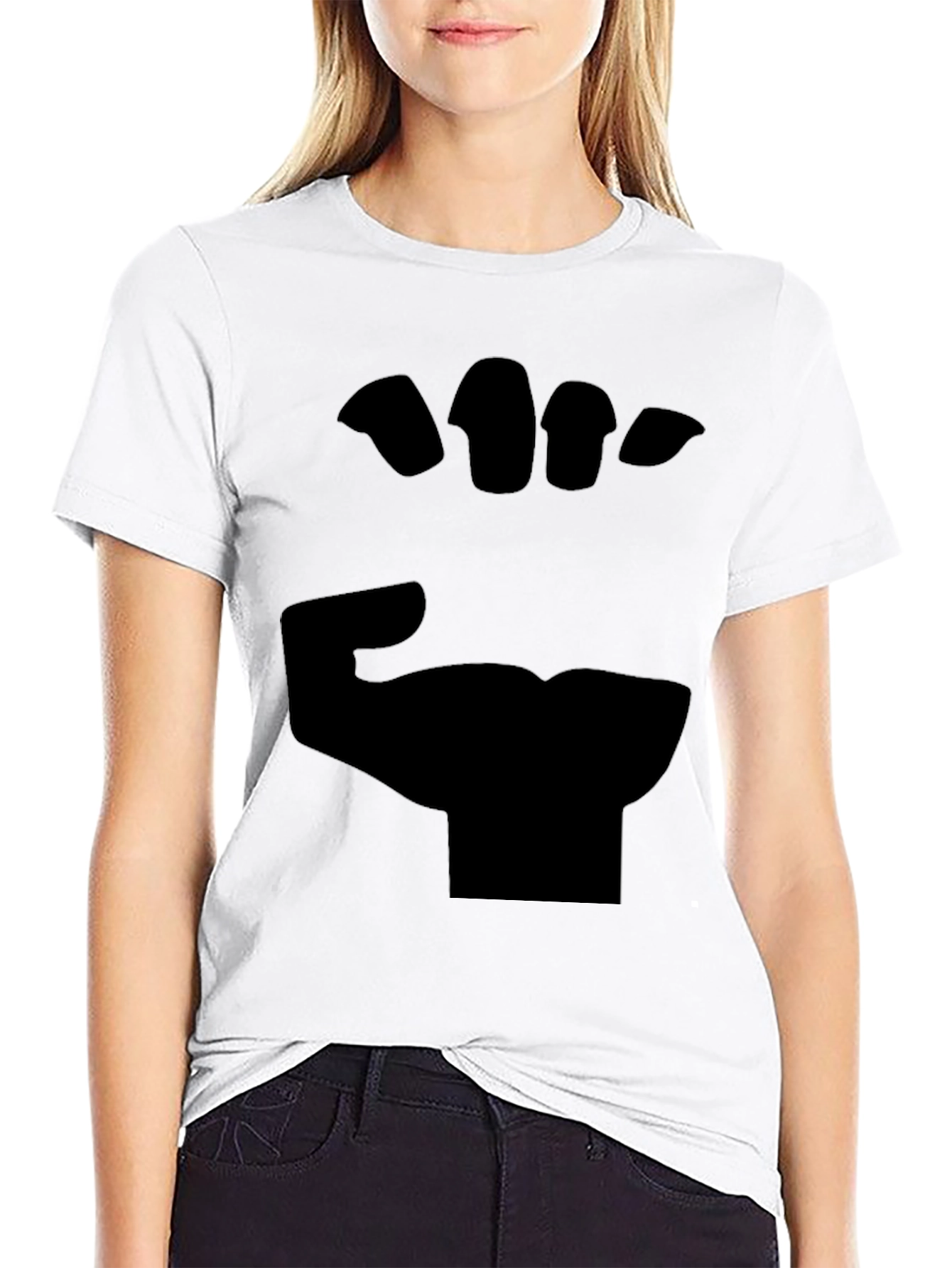 Black Fist Graphic Tee - Bold Statement Shirt