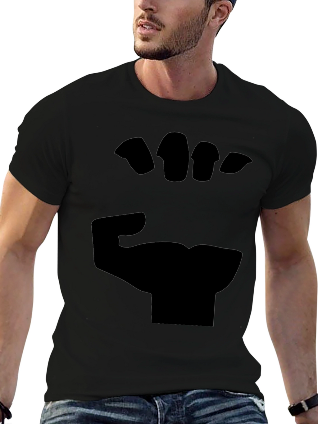 Black Fist Graphic Tee - Bold Statement Shirt