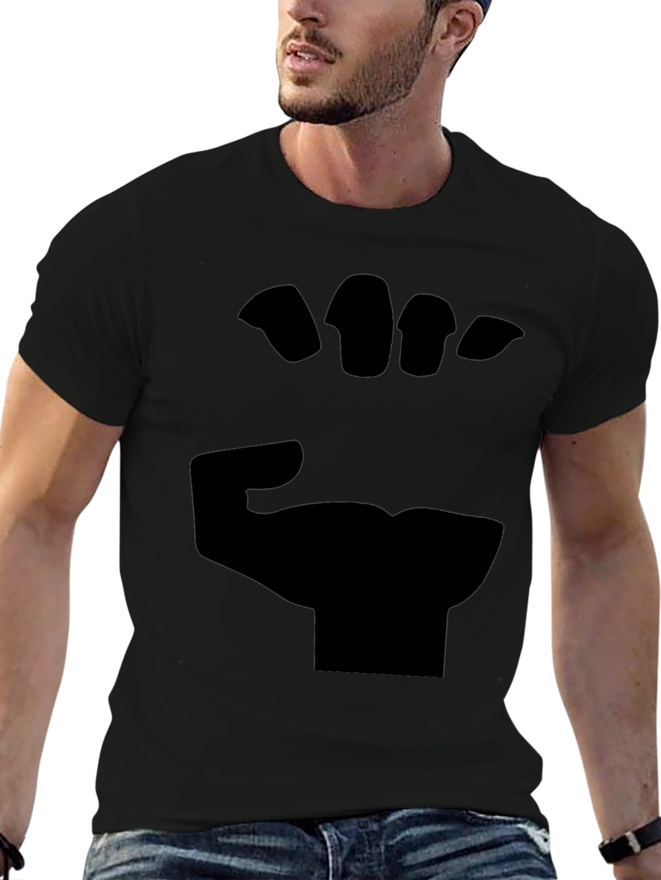 Black Fist Graphic Tee - Bold Statement Shirt