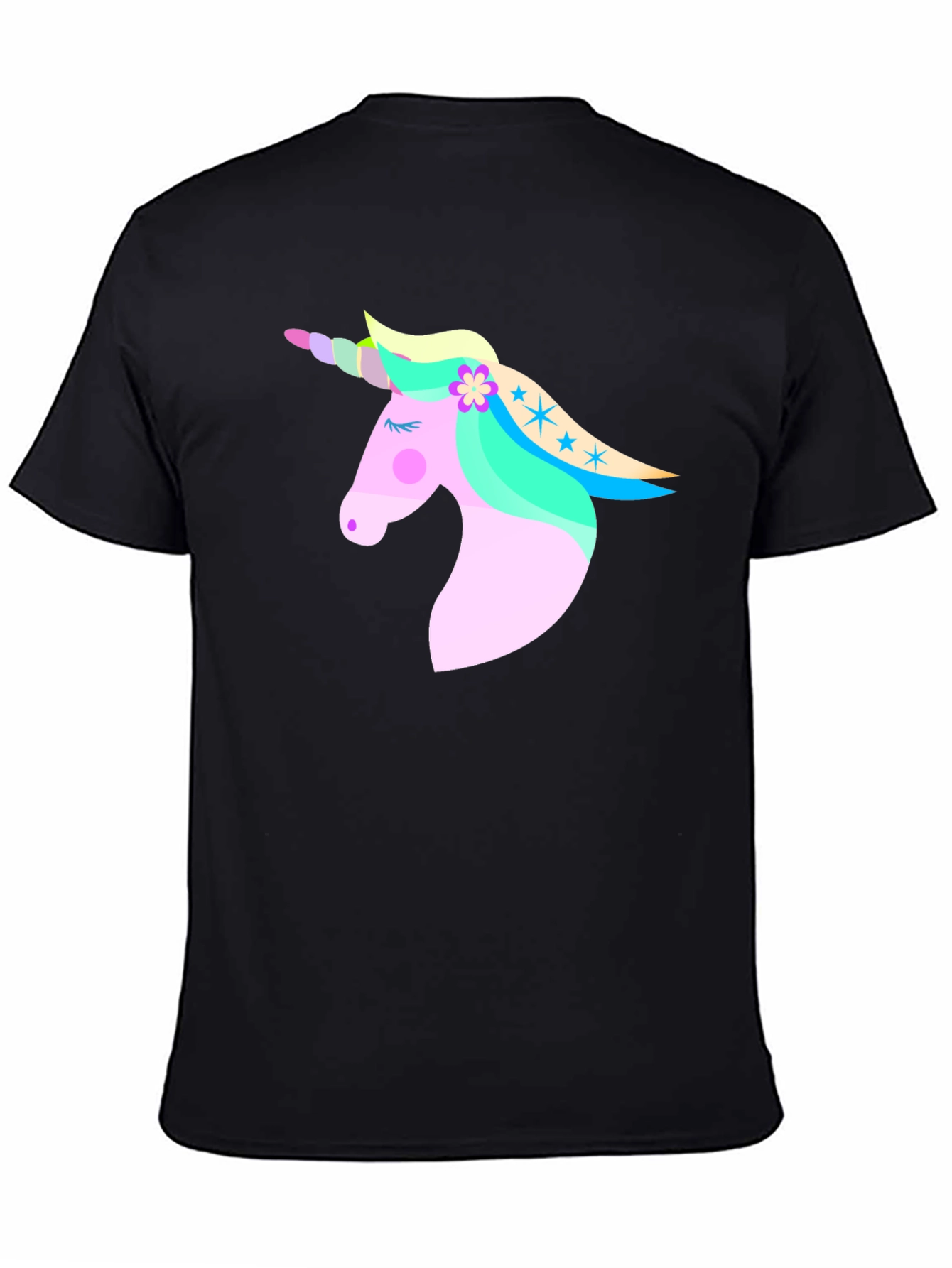 Unicorn Graphic Black T-Shirt for Men