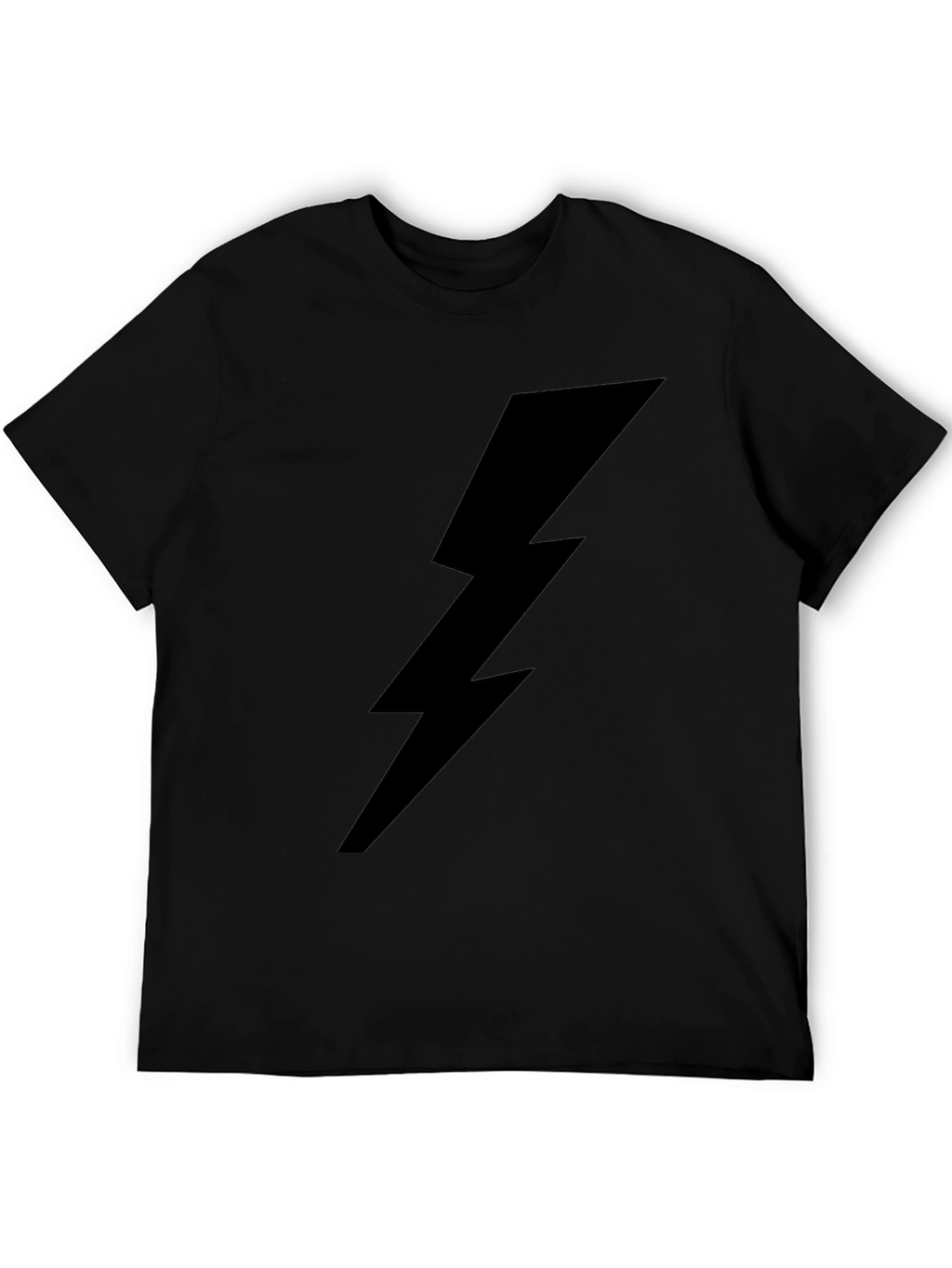 Black Lightning Bolt Graphic T-Shirt