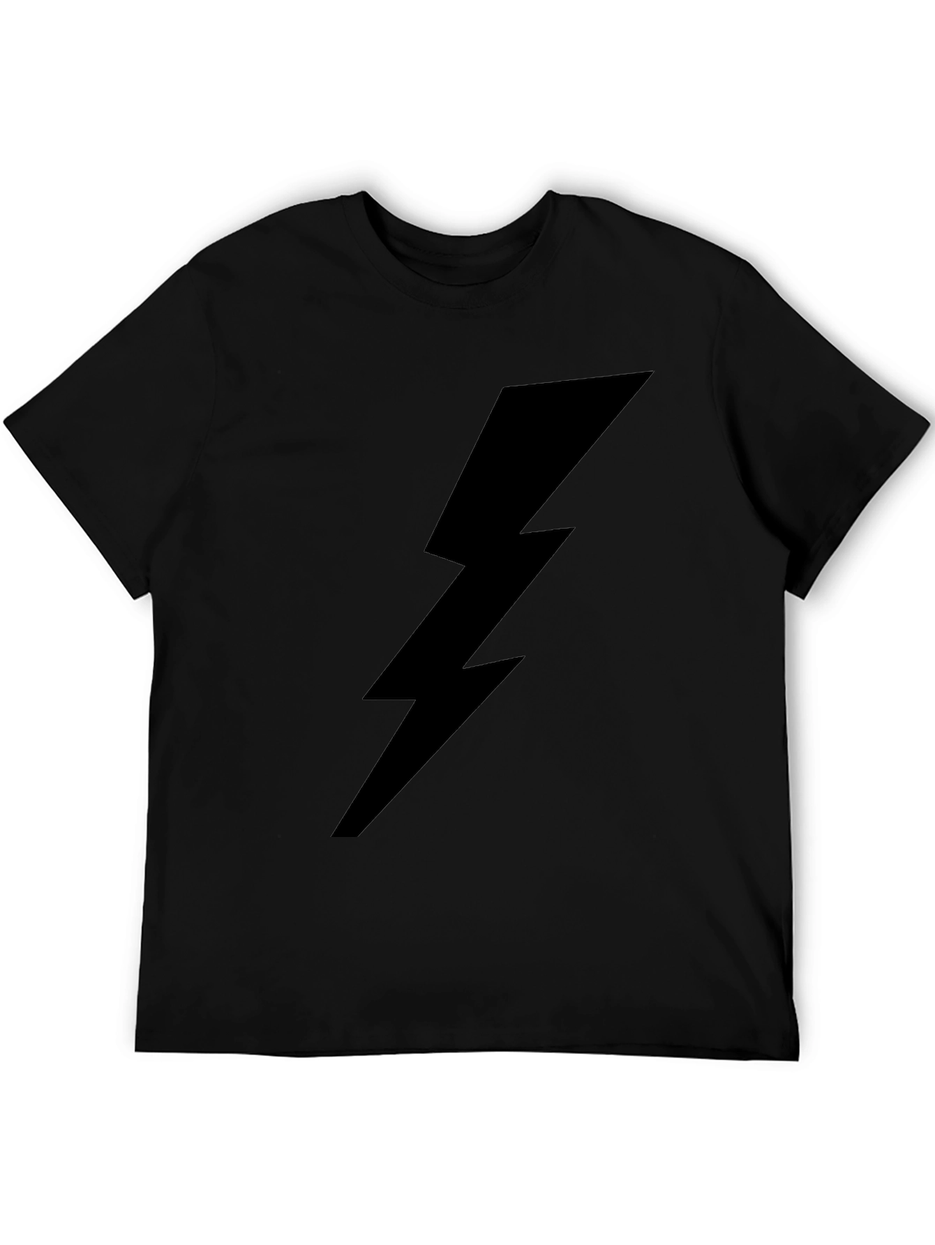 Black Lightning Bolt Graphic T-Shirt