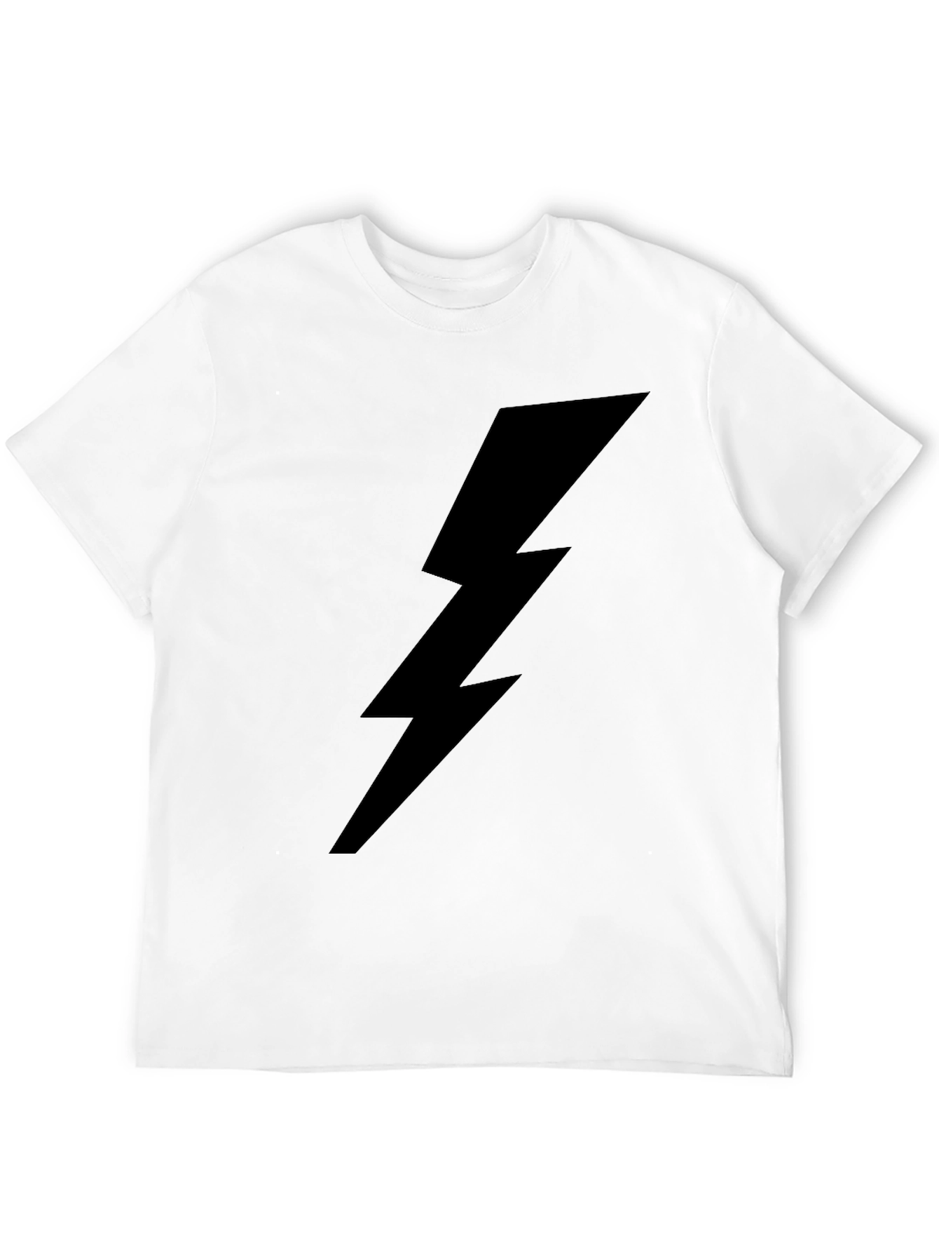 Black Lightning Bolt Graphic T-Shirt
