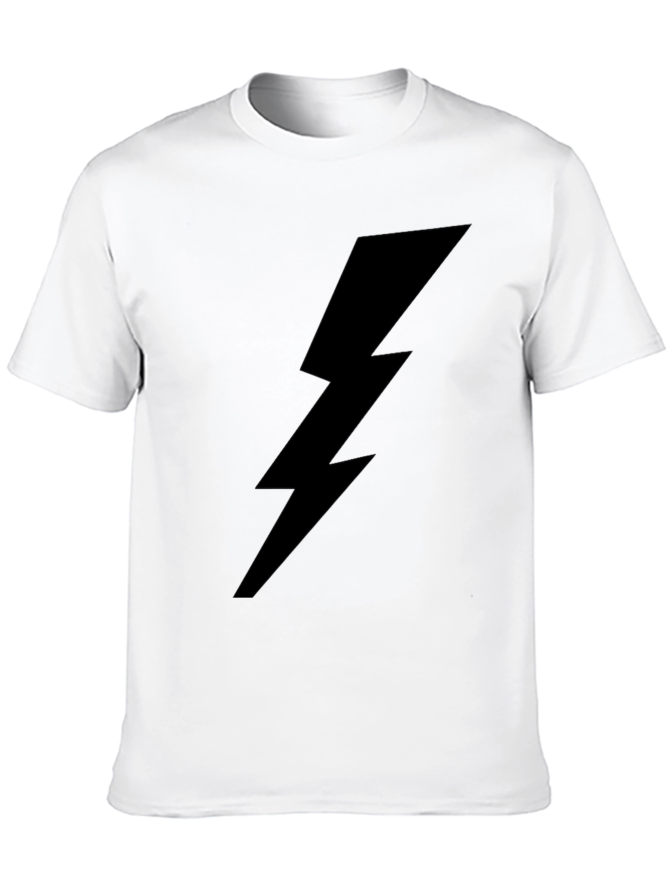 Black Lightning Bolt Graphic T-Shirt