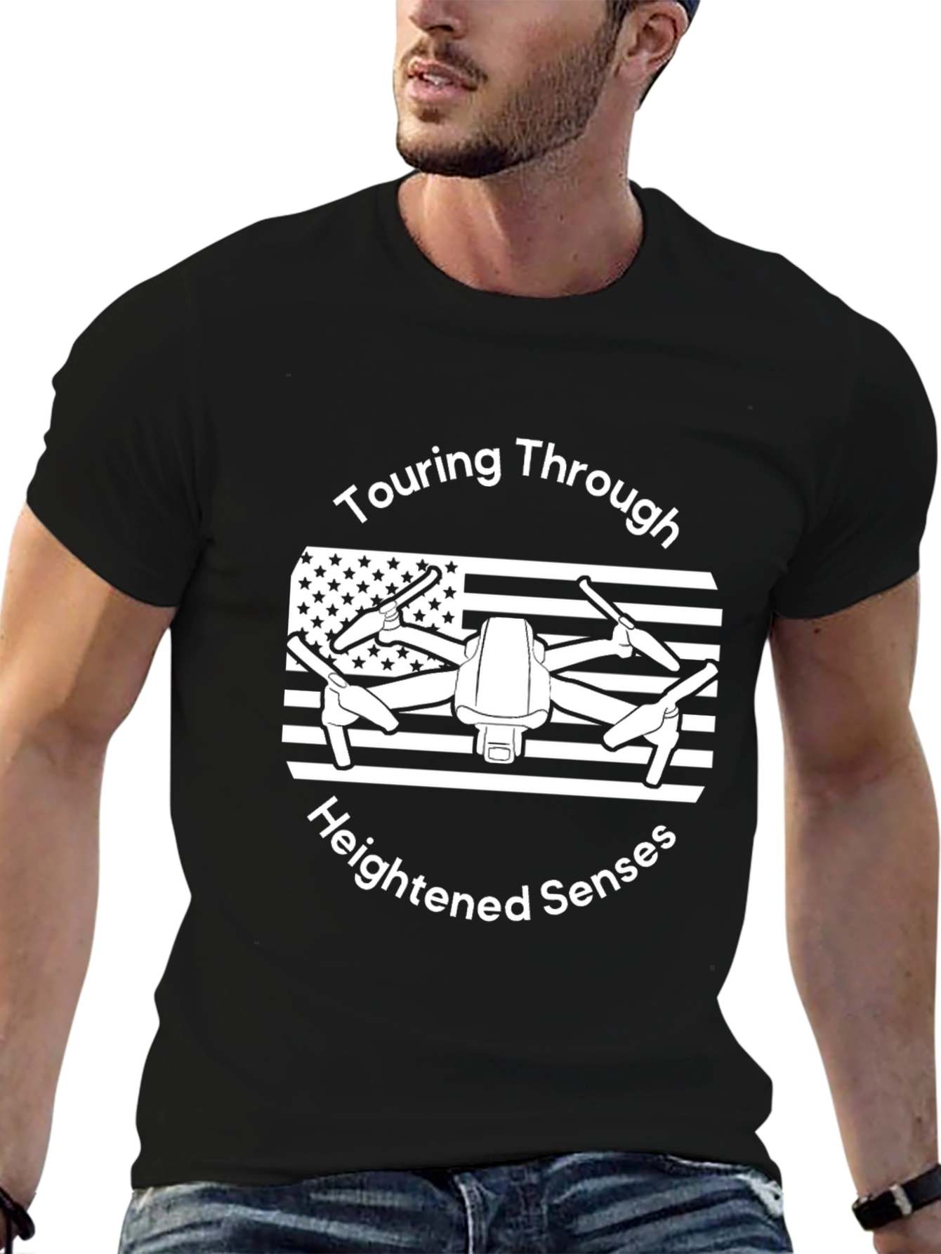 Touring Through Heightened Senses Drone T-Shirt