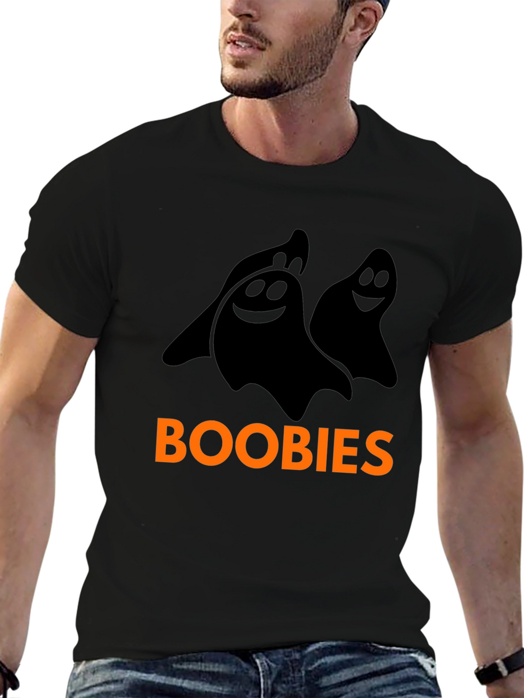 Boobies Ghost Halloween T-Shirt