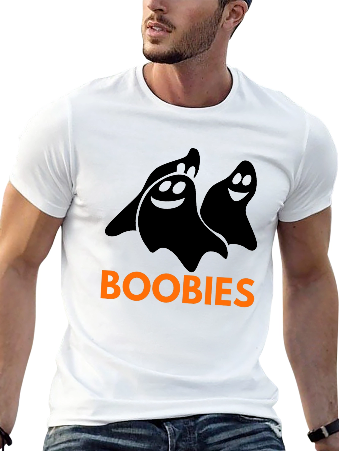 Boobies Ghost Halloween T-Shirt