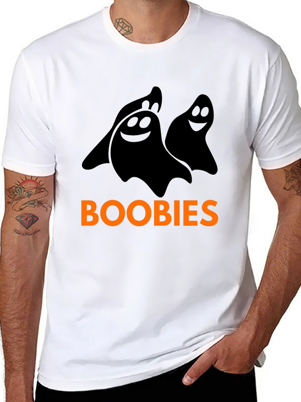 Boobies Ghost Halloween T-Shirt