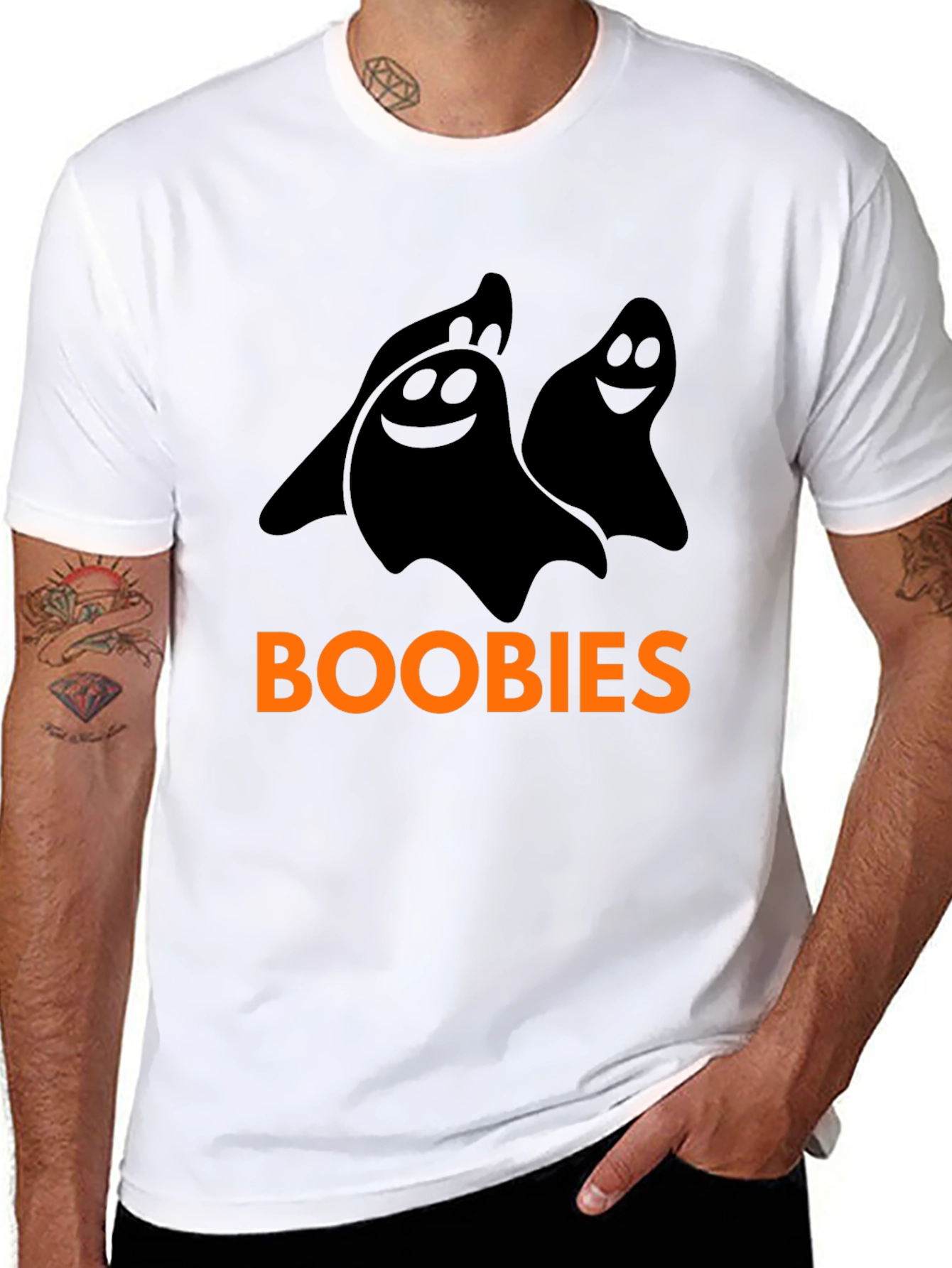 Boobies Ghost Halloween T-Shirt