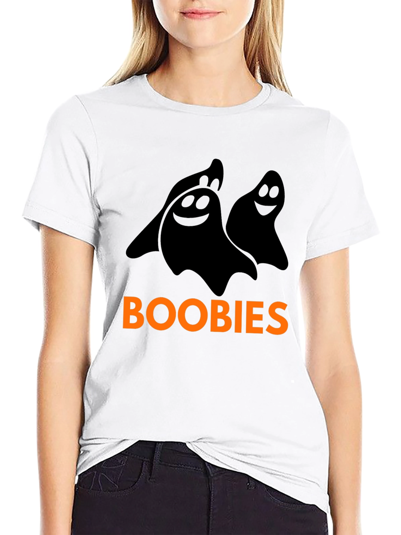 Boobies Ghost Halloween T-Shirt