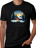 Winter Wonderland Cabin Graphic Tee