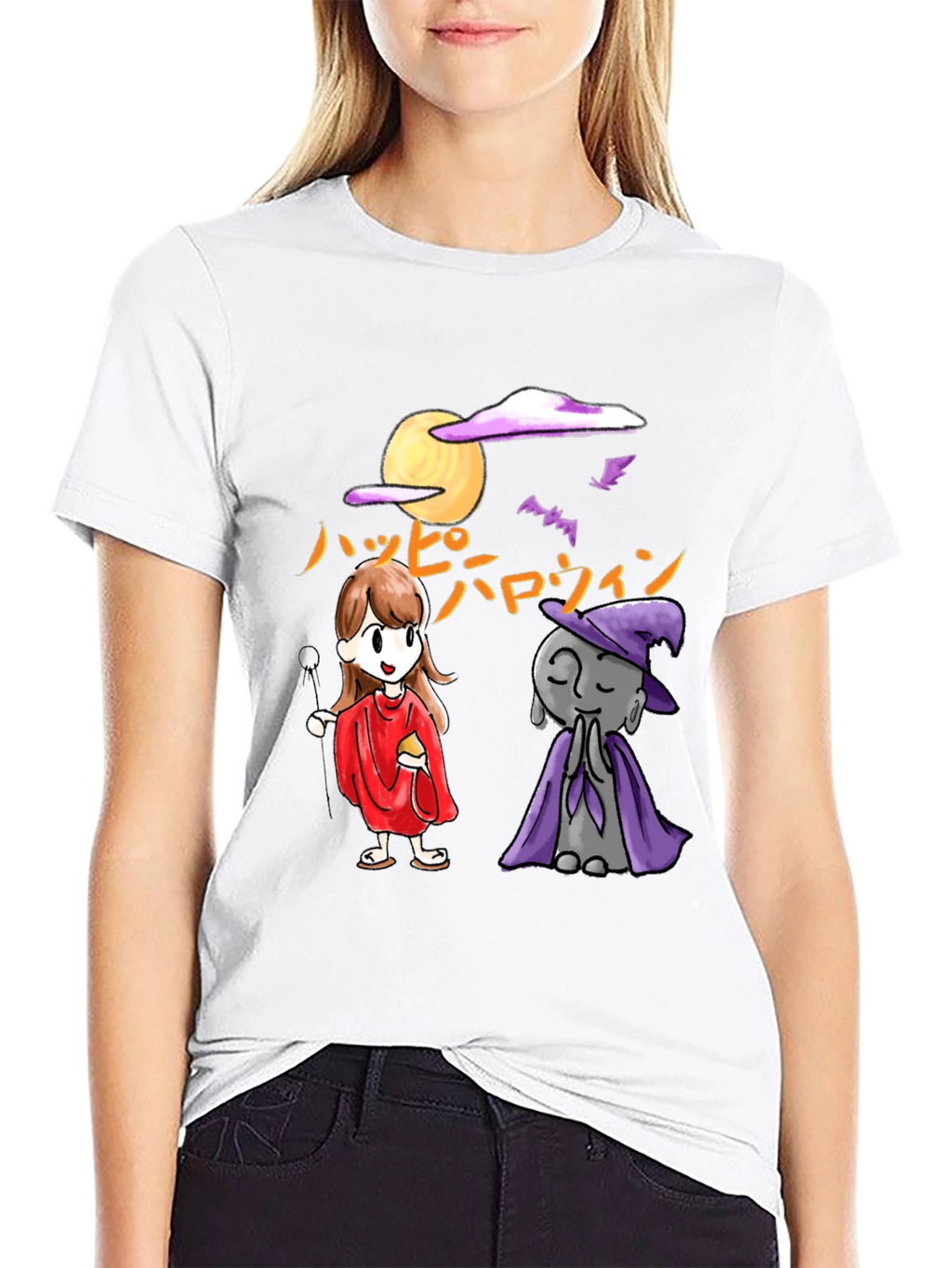 Halloween Cartoon Graphic T-Shirt