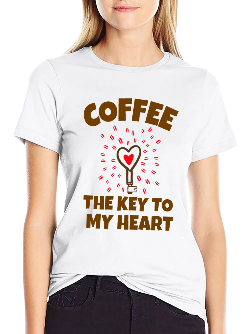Coffee Key to My Heart Graphic T-Shirt