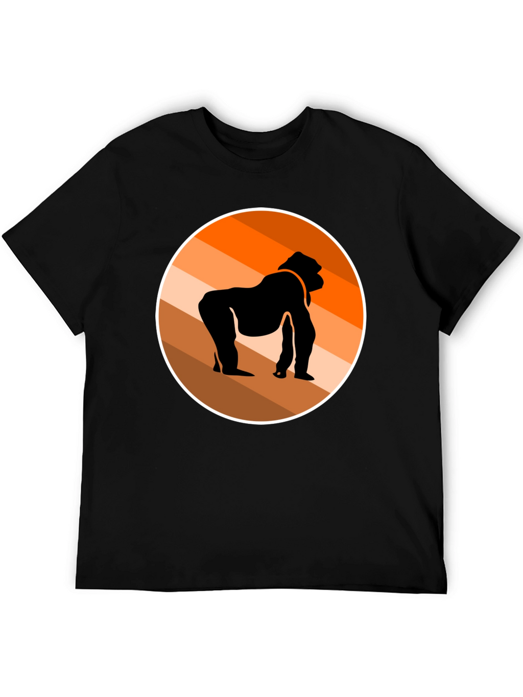 Gorilla Silhouette Graphic Tee - Stylish Black T-Shirt