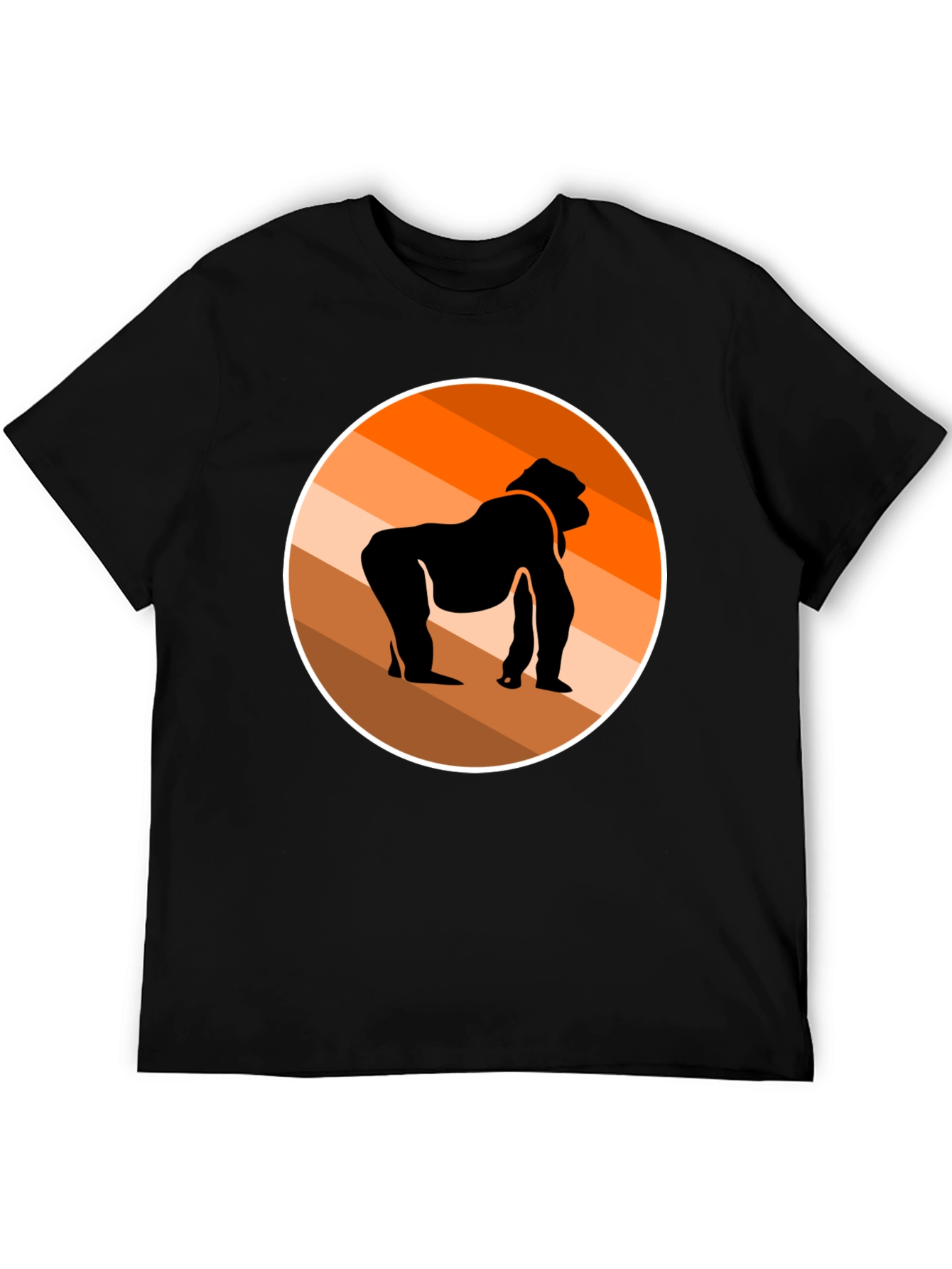 Gorilla Silhouette Graphic Tee - Stylish Black T-Shirt