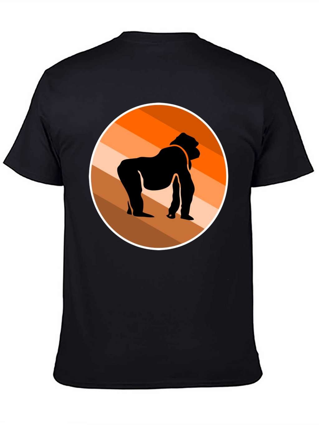 Gorilla Silhouette Graphic Tee - Stylish Black T-Shirt