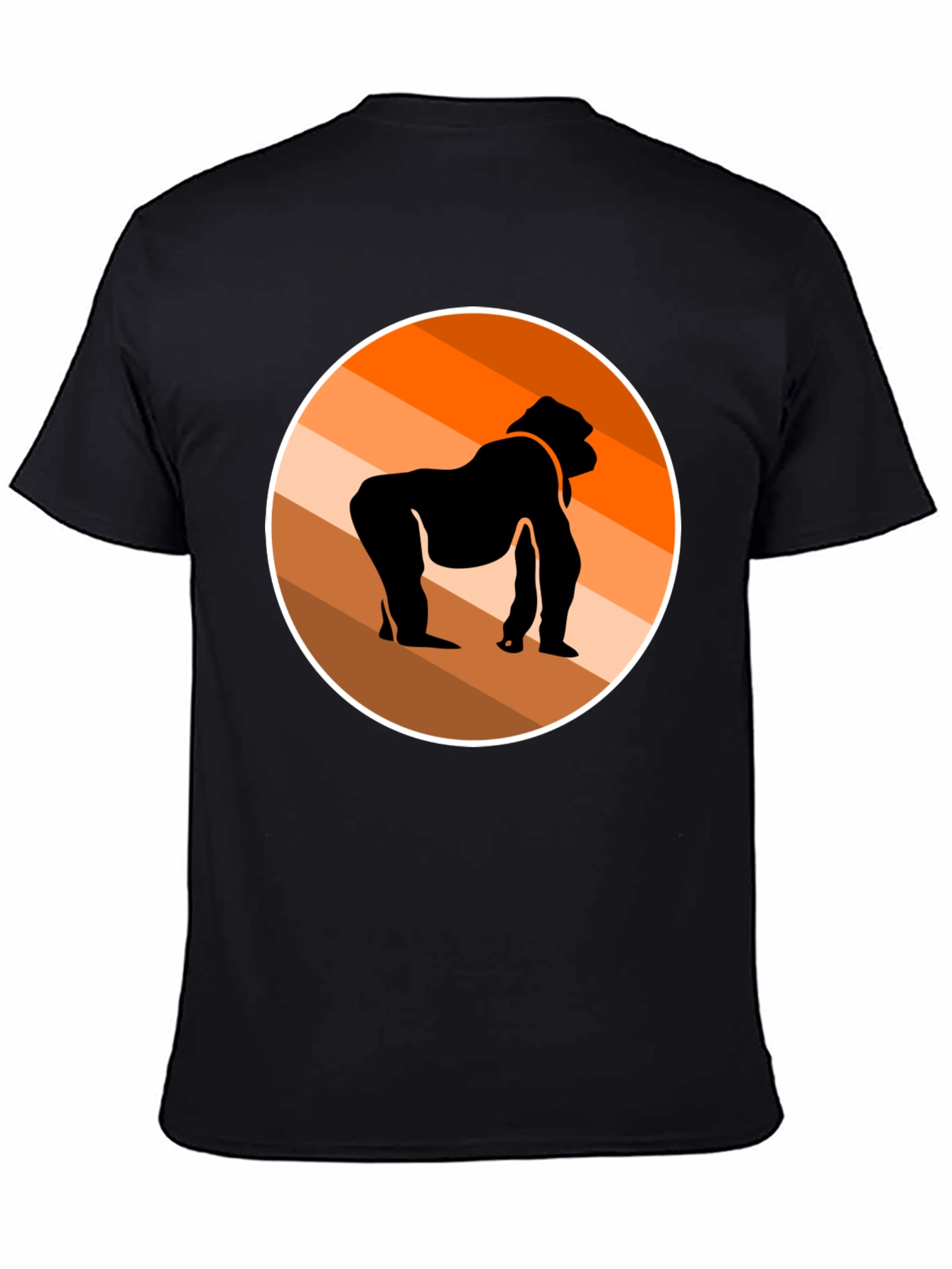 Gorilla Silhouette Graphic Tee - Stylish Black T-Shirt