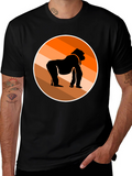 Gorilla Silhouette Graphic Tee - Stylish Black T-Shirt