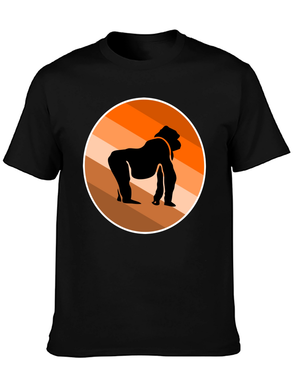 Gorilla Silhouette Graphic Tee - Stylish Black T-Shirt