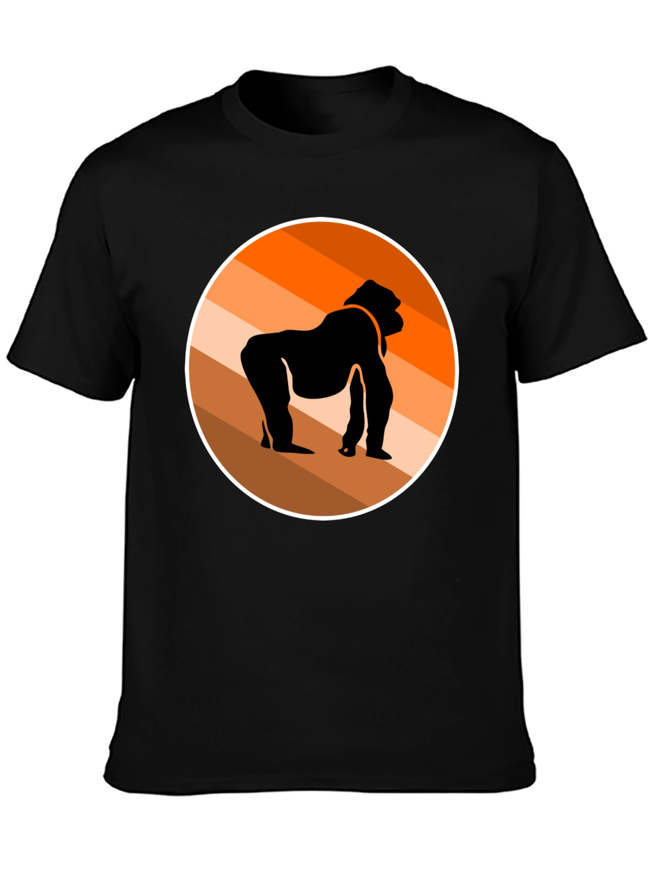 Gorilla Silhouette Graphic Tee - Stylish Black T-Shirt