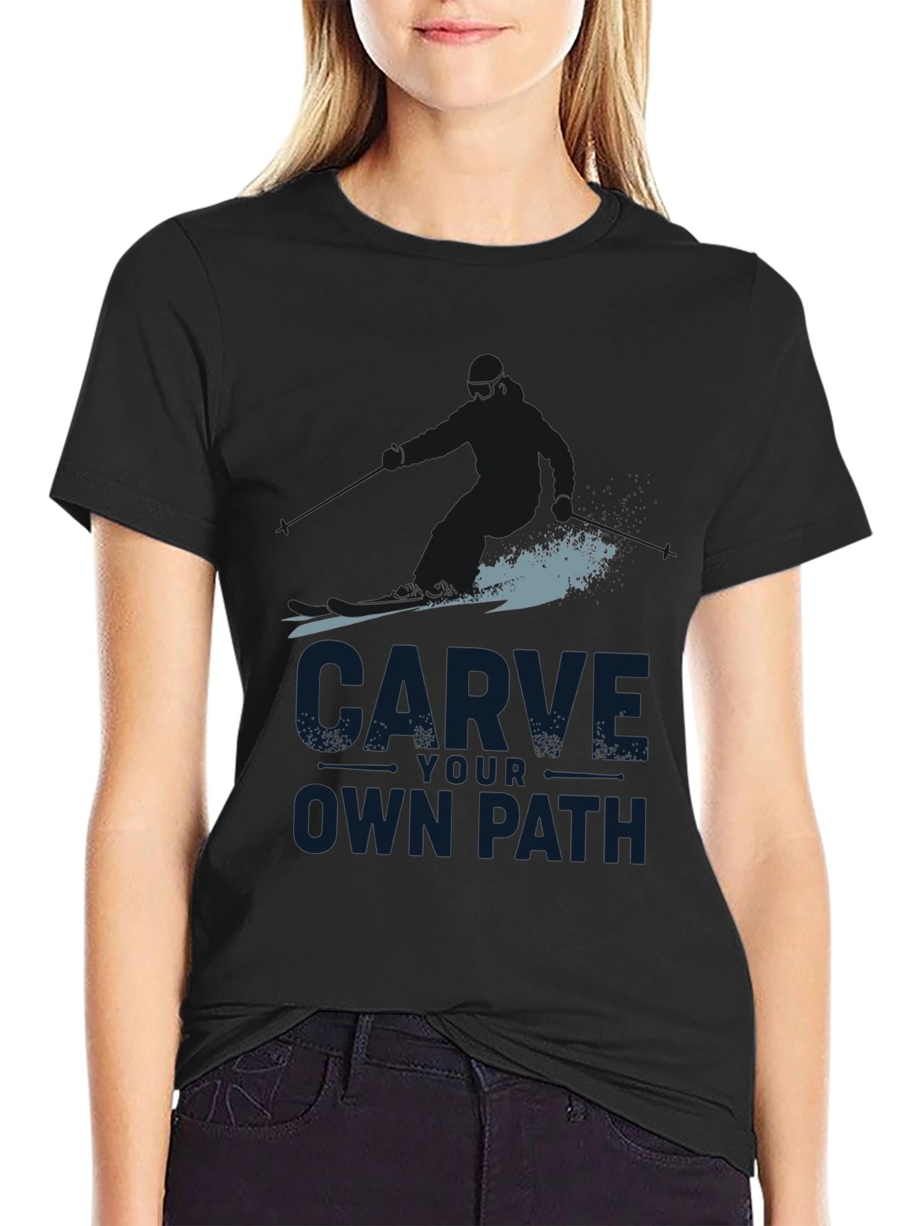 Carve Your Own Path Black Graphic Tee