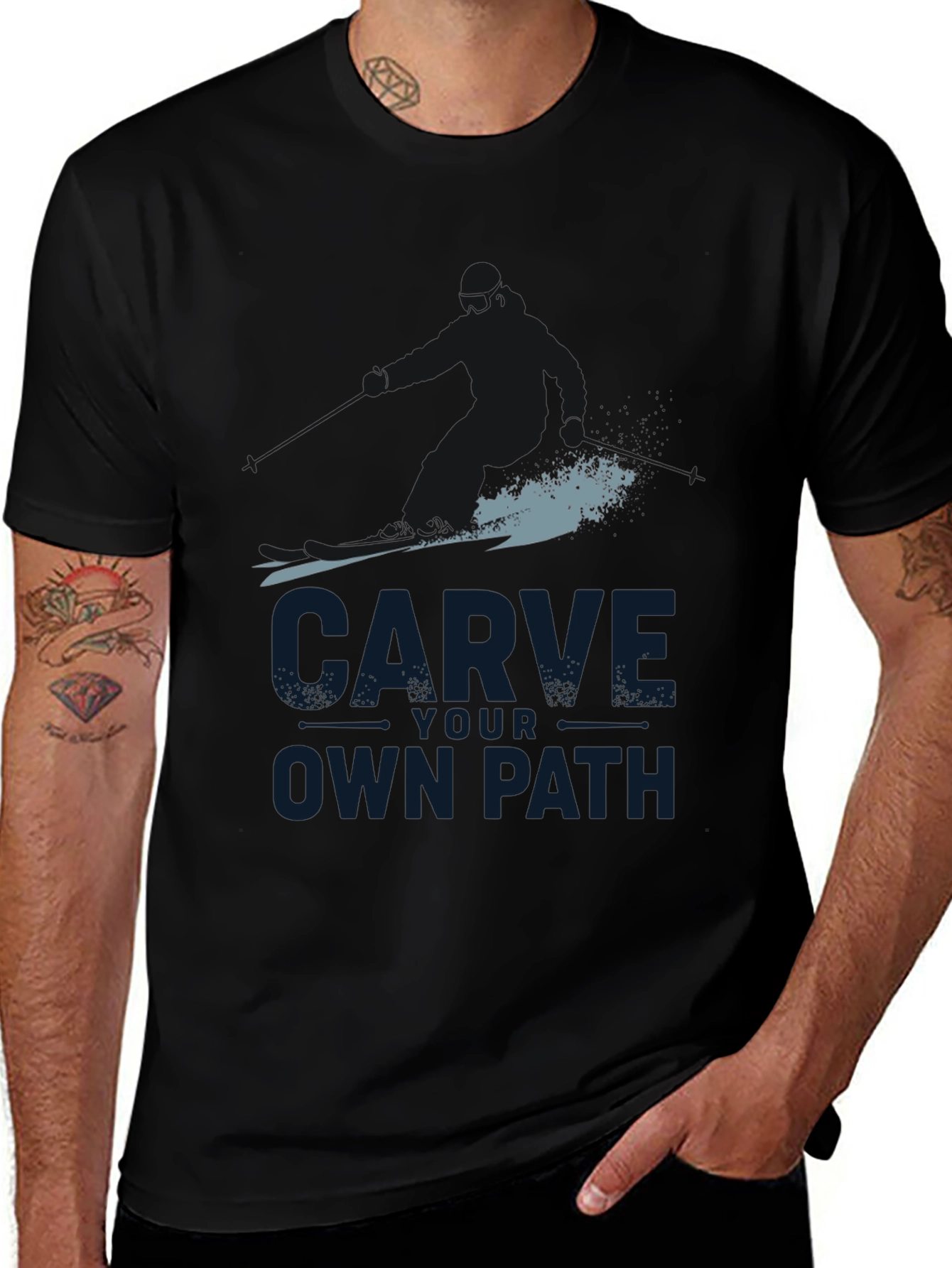 Carve Your Own Path Black Graphic Tee