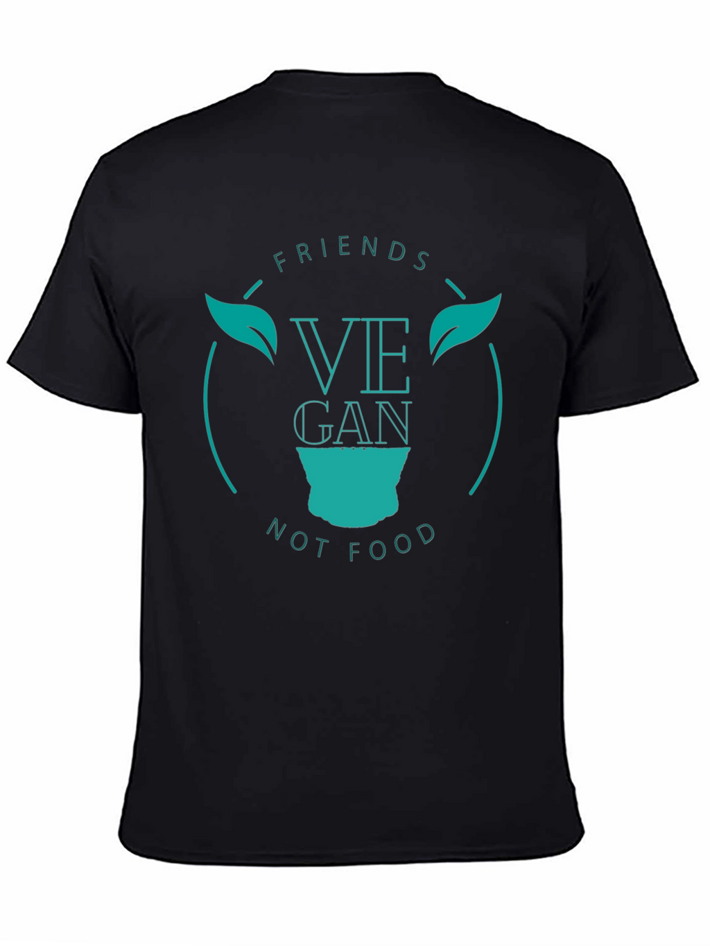 Vegan Friends Not Food Tee - Black