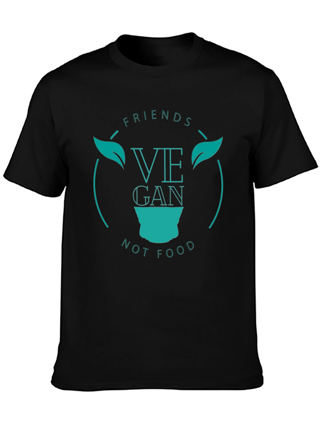 Vegan Friends Not Food Tee - Black