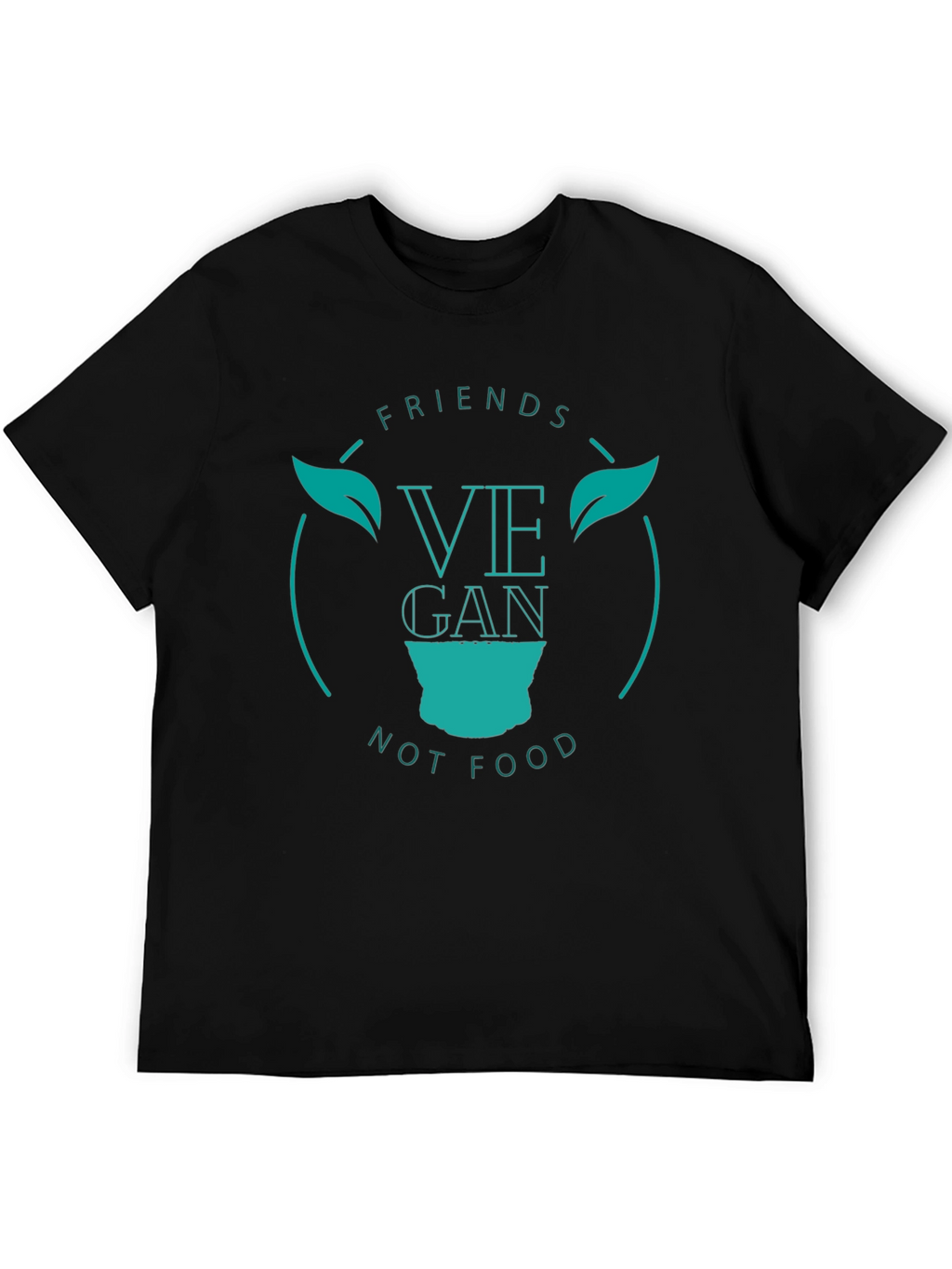 Vegan Friends Not Food Tee - Black